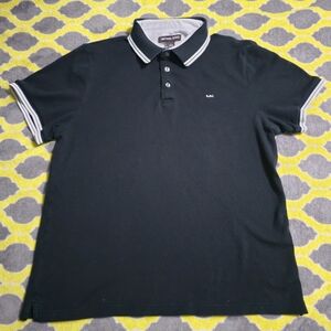 Michael Kors Navy Polo Shirt with White Accents Men's Large